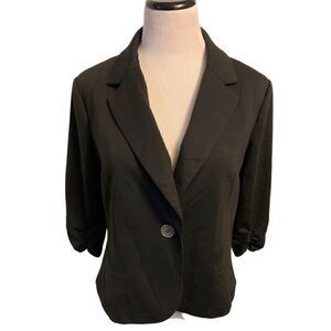 NWOT Matty M Black One Button Blazer Sz L